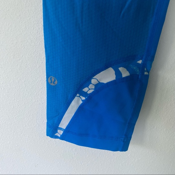 Lululemon run inspire crop II beaming blue/laceoflage size 6 - Picture 4 of 5